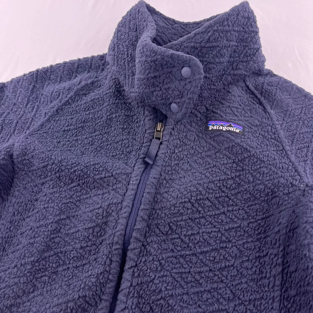 Patagonia Zip Fleece Jacket Navy Blue Smolder Blue 25101 XS